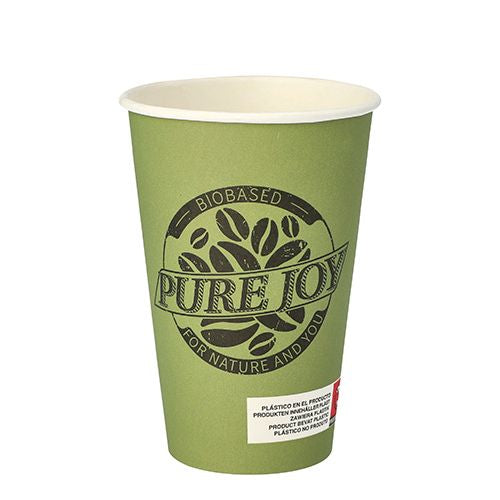 Papstar Trinkbecher Pure Joy, Papier, PLA-beschichtet – 3 dl – grün – FSC – 50 Stk.