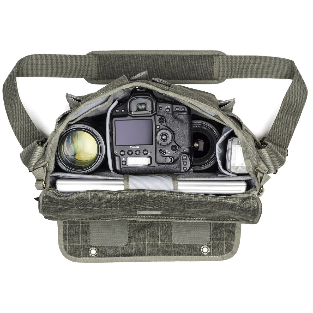 Think Tank Retrospective 30 V2.0 Umhängetasche – Grau – für 2× DSLR, 70–200mm f/2.8, 24–70mm f/2.8 und mehr