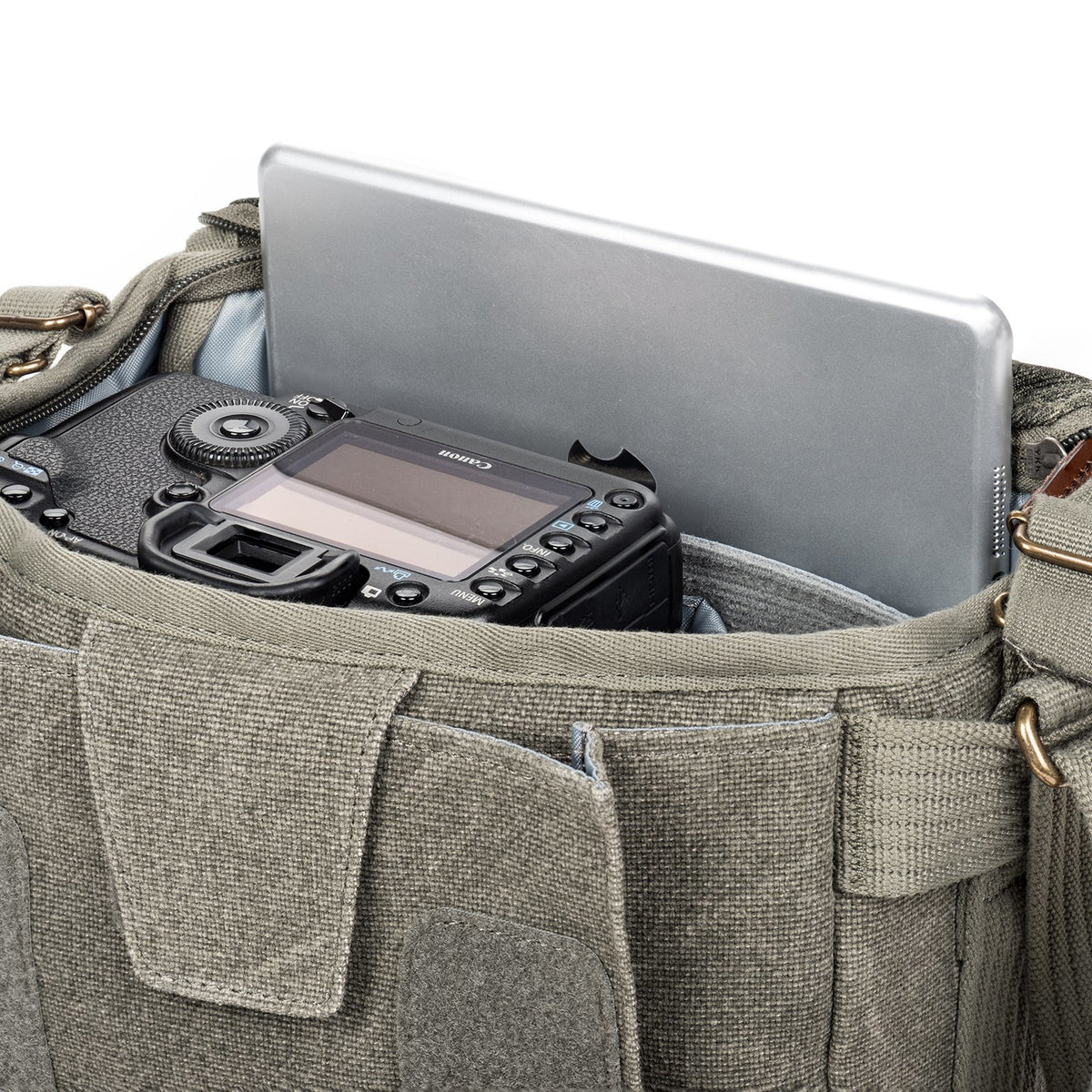 Think Tank Retrospec 5 V2.0 Kameratasche – für DSLR- und spiegellose Kameras – mit Tabletfach und Regenschutz