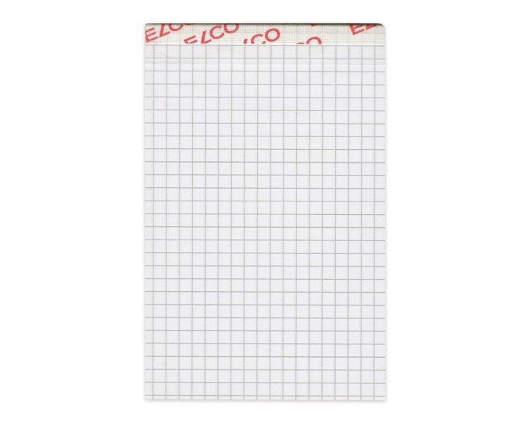 Elco Notizblock A7, kariert, geheftet, perforiert, 100 Blatt – weiss