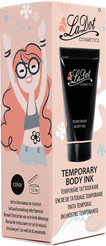 Colop Temporäre Bodytinte LaDot – 15 ml, schwarz