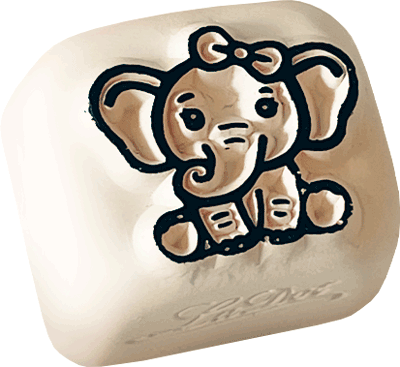 Colop Stempel LaDot, Motiv Elefant, 1,5 × 1,5 cm