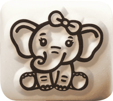 Colop Stempel LaDot, Motiv Elefant, 1,5 × 1,5 cm
