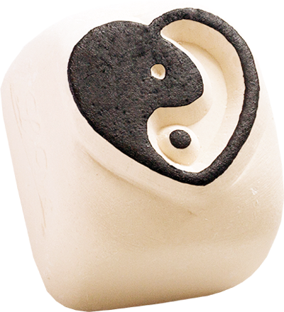 Colop LaDot – Motivstempel, Motiv Yin Yang Herz – Abdruck 15 × 15 mm, Keramik