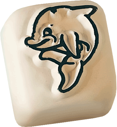 Colop Stempel – LaDot Delphin – Keramik – Wasserfest – Abdruck 15 × 15 mm – Für Haut