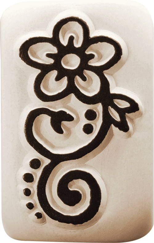 Colop Stempel LaDot – Motiv Kornblume – 2,5 × 5 cm – Keramik