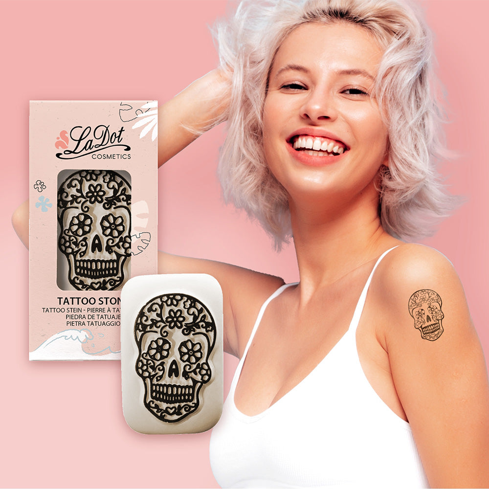 Colop LaDot Stein – Motivstempel, Totenkopf-Motiv – Abdruck 48 × 25 mm, Keramik