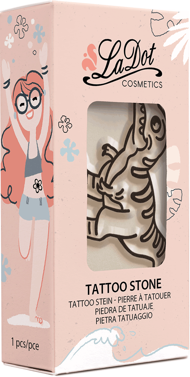 Colop Motivstempel – LaDot Dino – Keramik – Wasserfest – 25 × 50 mm – Für Haut