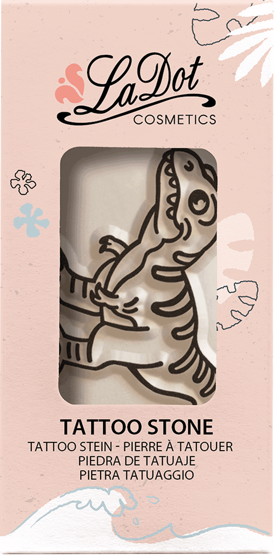 Colop Motivstempel – LaDot Dino – Keramik – Wasserfest – 25 × 50 mm – Für Haut