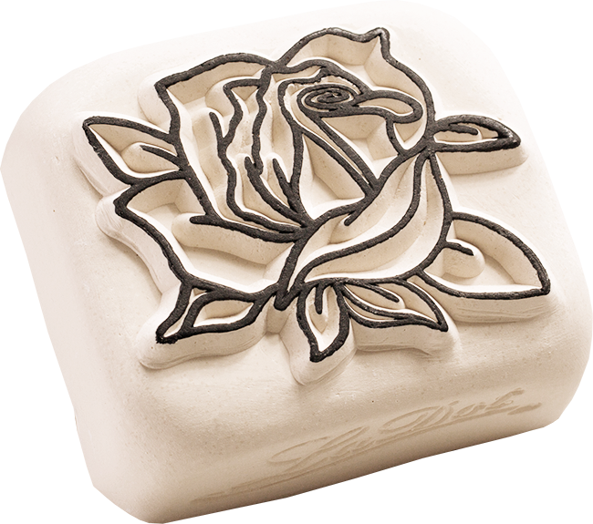 Colop LaDot Stein – Motivstempel, Motiv Lady Rose – Abdruck 40 × 45 mm – Keramik