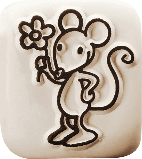 Colop Stempel – LaDot Maus – Keramik – 40 × 45 mm – für Haut