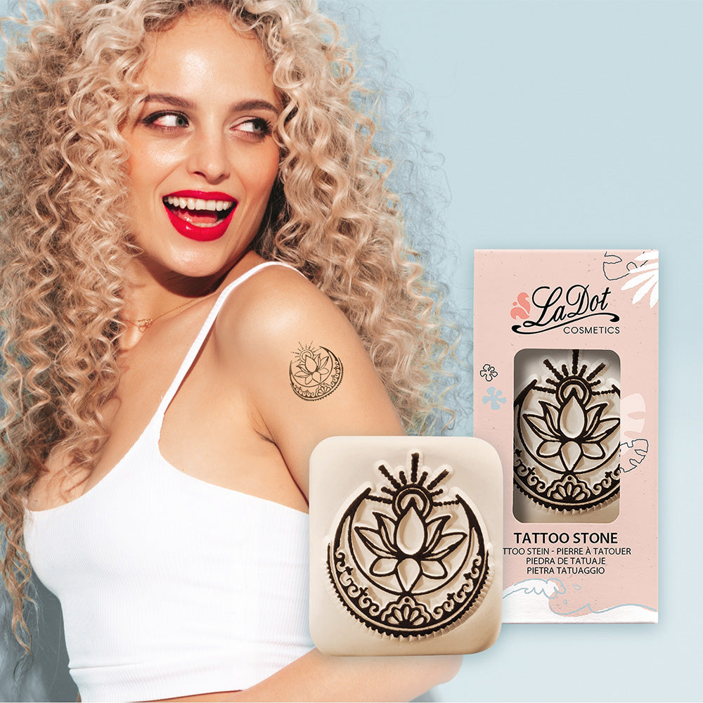 Colop LaDot – Motivstempel, Motiv Lotusblume – Abdruck 40 × 45 mm, Keramikstein