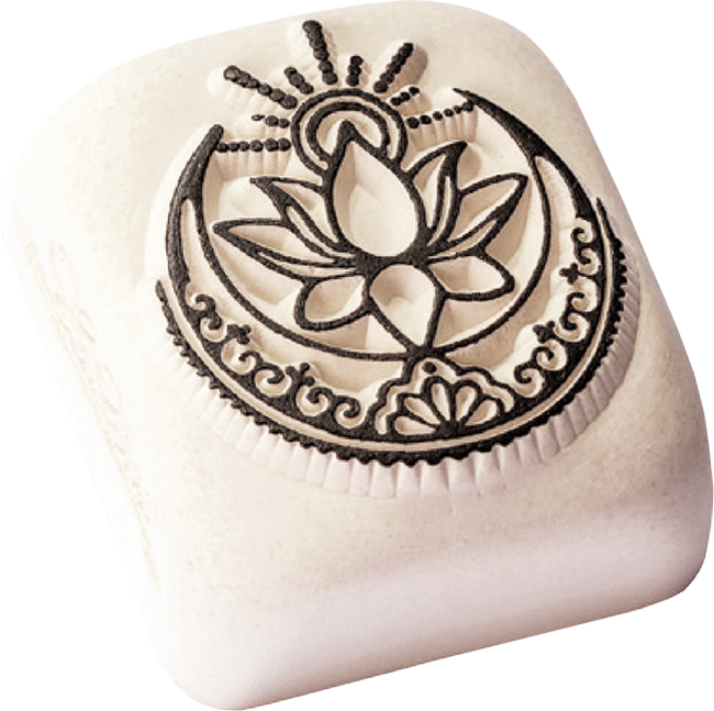 Colop LaDot – Motivstempel, Motiv Lotusblume – Abdruck 40 × 45 mm, Keramikstein