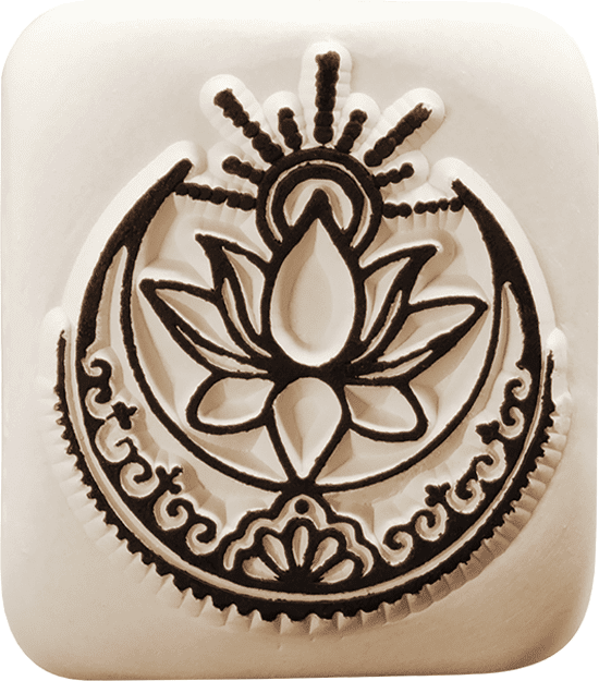 Colop LaDot – Motivstempel, Motiv Lotusblume – Abdruck 40 × 45 mm, Keramikstein