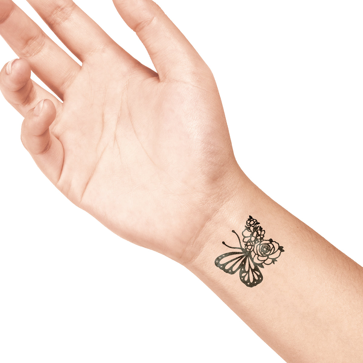Colop Stempel LaDot – Schmetterling mit Rose, Grösse L, 4 × 4,5 cm