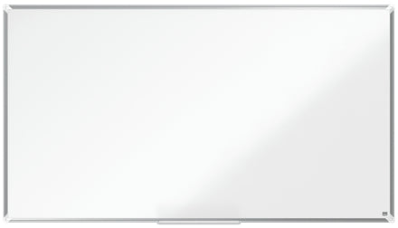 Nobo Whiteboard – 155 × 87 cm, Emaille, Aluminiumrahmen, Wandmontage, inkl. Stiftablage