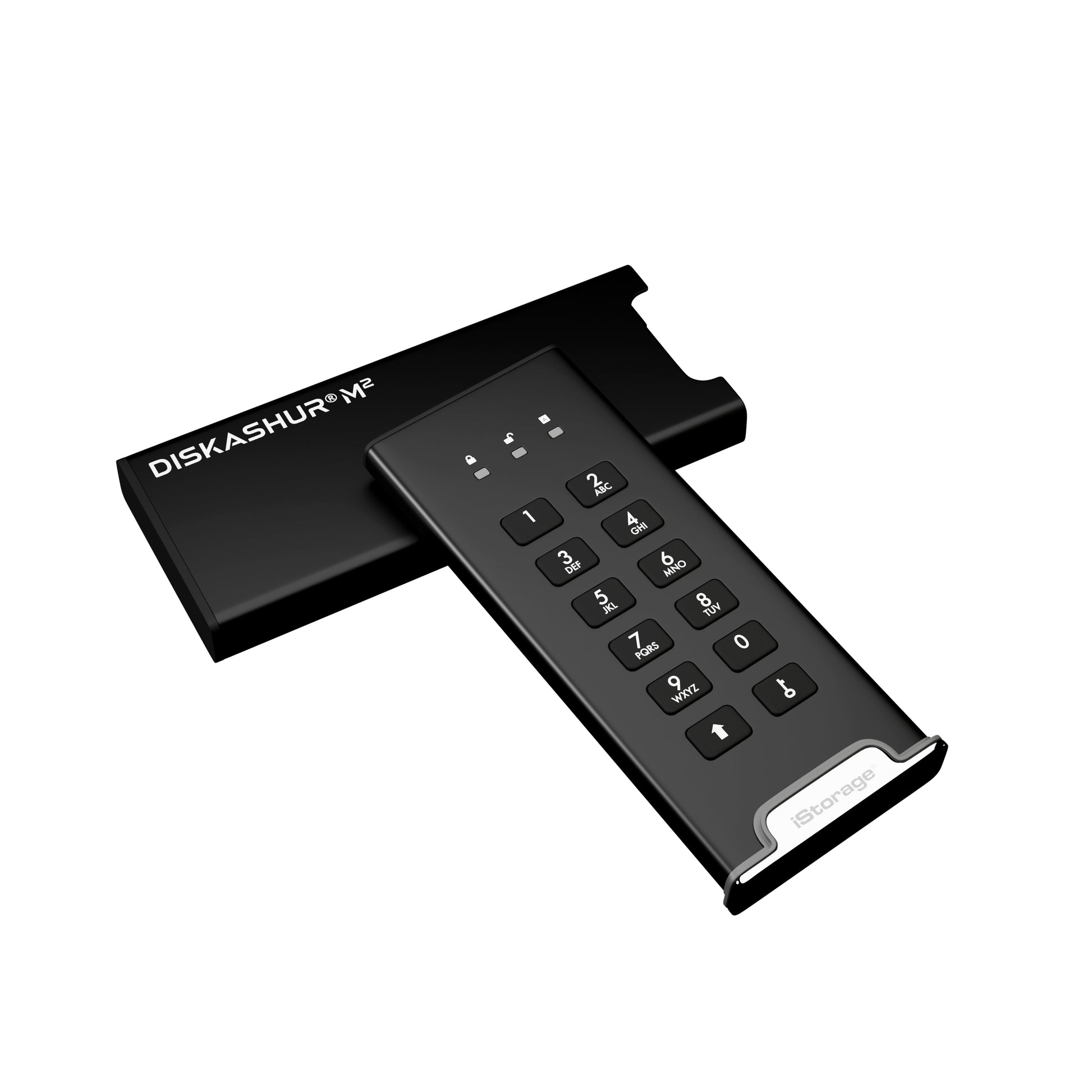 iStorage diskAshur M2 – 240 GB M.2 SSD, USB 3.2 Gen 1 (USB-C/USB-A), FIPS 140-3 Level 3, PIN
