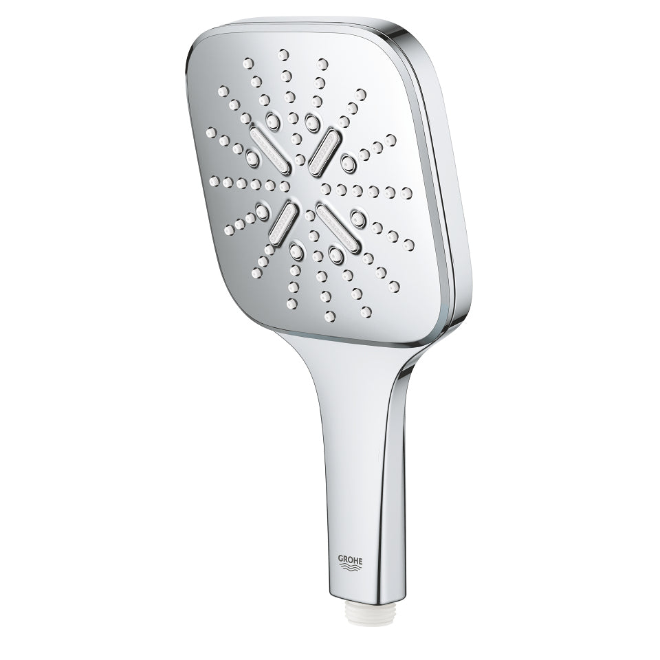 GROHE Handbrause – Edelstahl, Chrom, 3 Strahlarten, Anschluss 1/2
