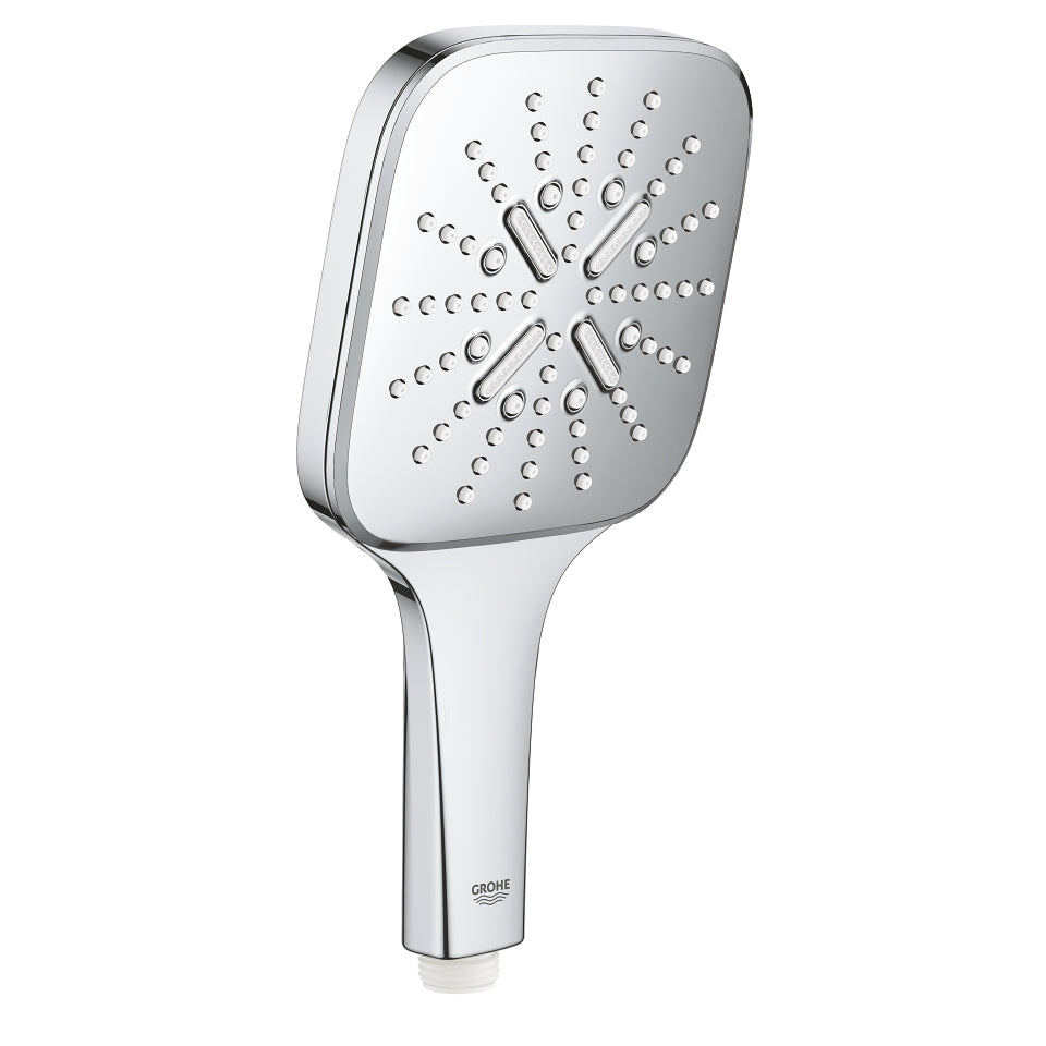 GROHE Handbrause – Edelstahl, Chrom, 3 Strahlarten, Anschluss 1/2