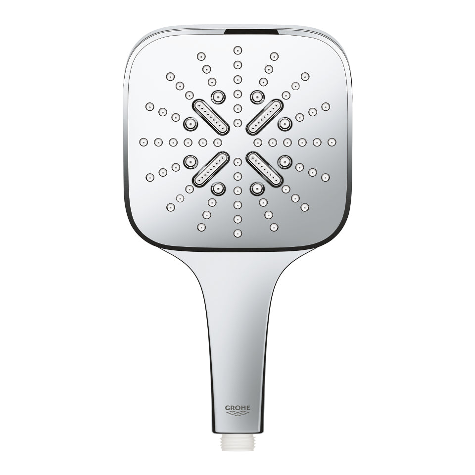 GROHE Handbrause – Edelstahl, Chrom, 3 Strahlarten, Anschluss 1/2