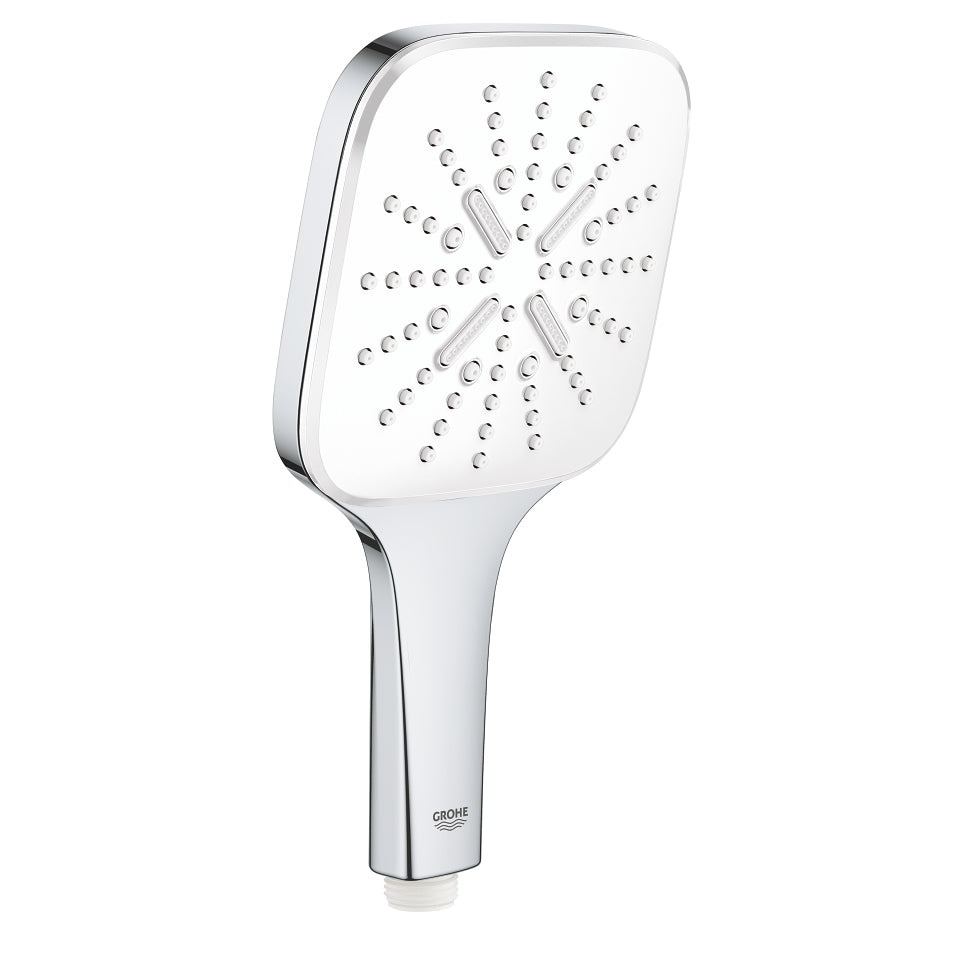 GROHE Handbrause Vitalio SmartActive Cube 130 – 9,5 l/min, Chromstahl, 3 Strahlarten, Chrom