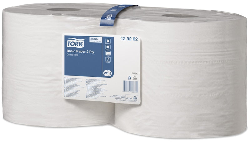 Tork Mehrzweck-Putzrolle – 2-lagig – 23,0 × 35,0 cm – 340 m – weiss – 2 Rollen