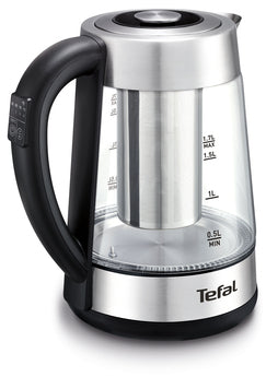 Tefal BJ750D10 – Wasserkocher 1,7 l, Tee-Funktion, 2400 W, Glas, Silber