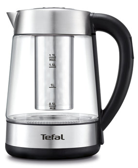 Tefal BJ750D10 – Wasserkocher 1,7 l, Tee-Funktion, 2400 W, Glas, Silber