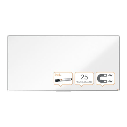 Nobo Whiteboard – 241,5 × 119,9 cm, Emaille, magnetisch, Aluminiumrahmen, Wandmontage