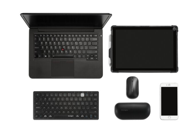 Kensington Kompakte Tastatur (Mini) – Bluetooth 5.0 & 2,4 GHz – QWERTY (UK-INT) – Ohne Ziffernblock – Schwarz