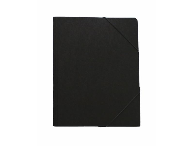 EROLA Sammelmappe für A4, Karton, Schwarz, mit Gummizug