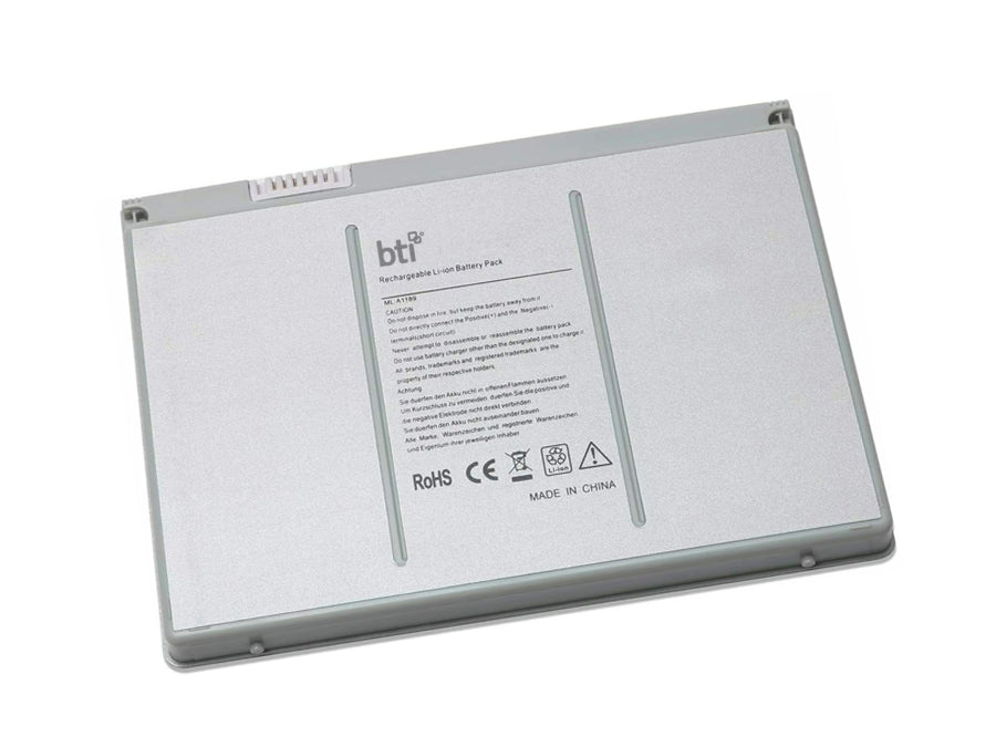 BTI Notebook-Akku – für Apple MacBook Pro 17" (A1189, MA611LL/A) – 71 Wh, 10,8 V (6 Zellen) – Silber