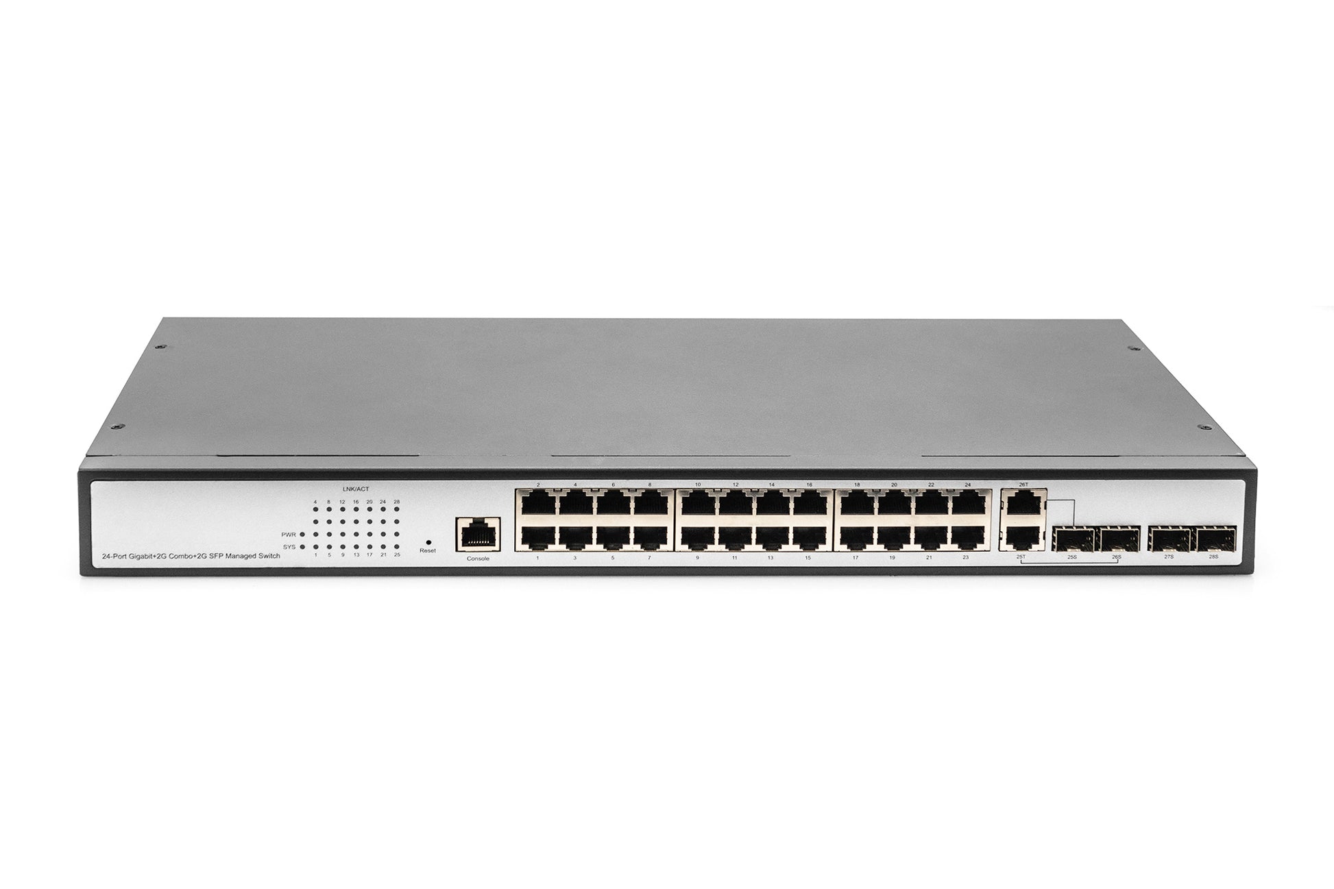 Digitus Managed L2 Switch – 24× 1G, 2× Combo SFP, 19", 1U