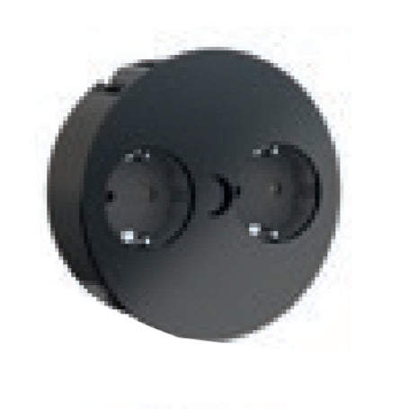 Bachmann TWIST Einbausteckdosenleiste, 2×UTE, Einbau, Montagezentralstecker, 2 m – Schwarz