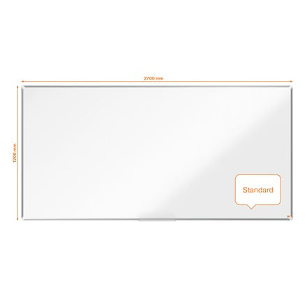 Nobo Whiteboard – 270 × 120 cm, lackierter Stahl, magnetisch, Aluminiumrahmen, Wandmontage, inkl. Stifteablage
