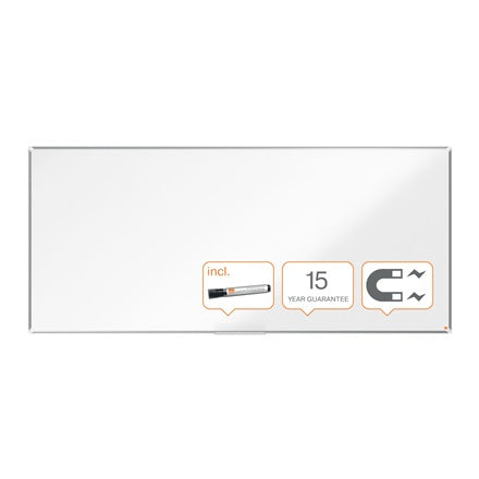 Nobo Whiteboard – 270 × 120 cm, lackierter Stahl, magnetisch, Aluminiumrahmen, Wandmontage, inkl. Stifteablage