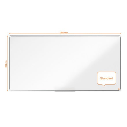 Nobo Whiteboard – 180 × 90 cm, lackierter Stahl, magnetisch, Aluminiumrahmen, Wandmontage