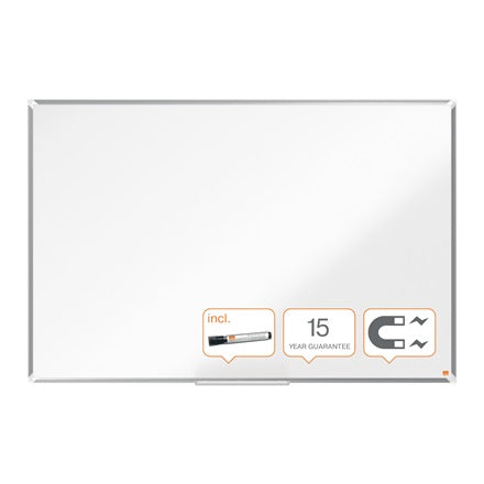 Nobo Whiteboard – 150 × 100 cm, lackierter Stahl, magnetisch, Aluminiumrahmen, Wandmontage
