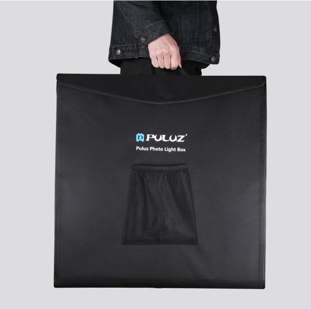 Puluz PU5060EU Fotostudio-Softbox 60 cm – 120 LEDs, 36 W, 5500 K, 3380 cd/m², dimmbar – Schwarz