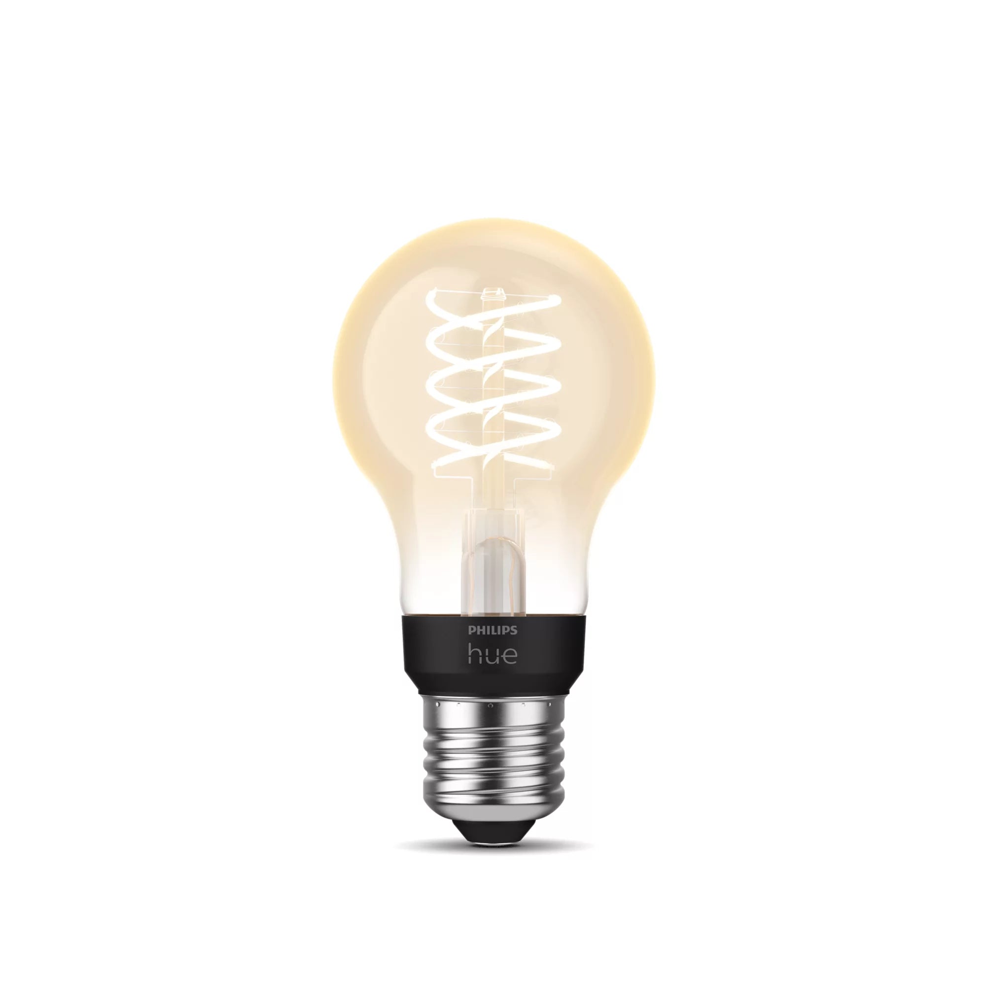 Philips by Signify Philips Hue Smart-Leuchtmittel Weiss – E27, 550 lm, 7,2 W, 2100 K, dimmbar, Bluetooth, für Alexa/HomeKit, weiss