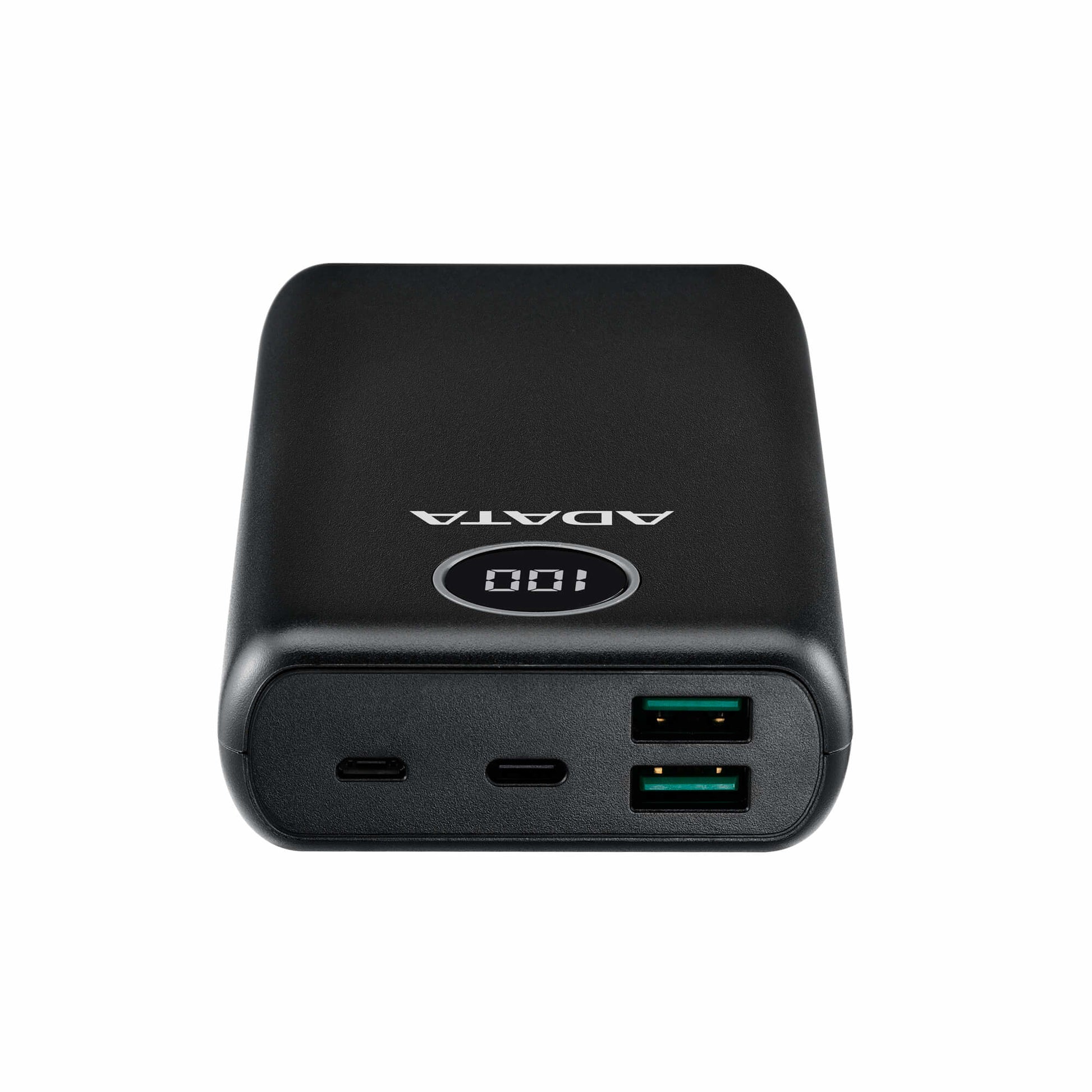 ADATA Powerbank 20000 mAh, PD 18 W, 2× USB-A, 1× USB-C, für Smartphones, Schwarz
