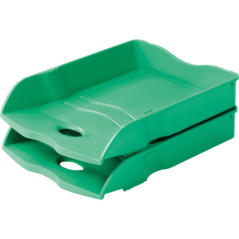 HAN Re-Loop – Briefkorb für A4, Kunststoff (recycelt), Grün, 259 × 63 × 351 mm