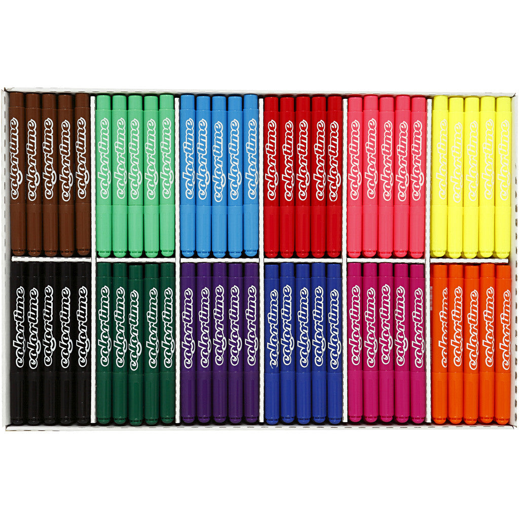 Creativ Company Filzstifte Grosspackung – Rundspitze, 5 mm, Mehrfarbig