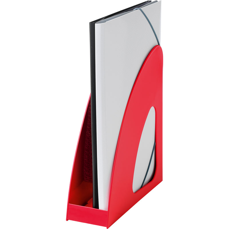 HAN Stehsammler Re-LOOP – A4/C4 – Polypropylen (PP) – Rot – Etikettenhalter – 76 × 239 × 256 mm – 6 Stk.