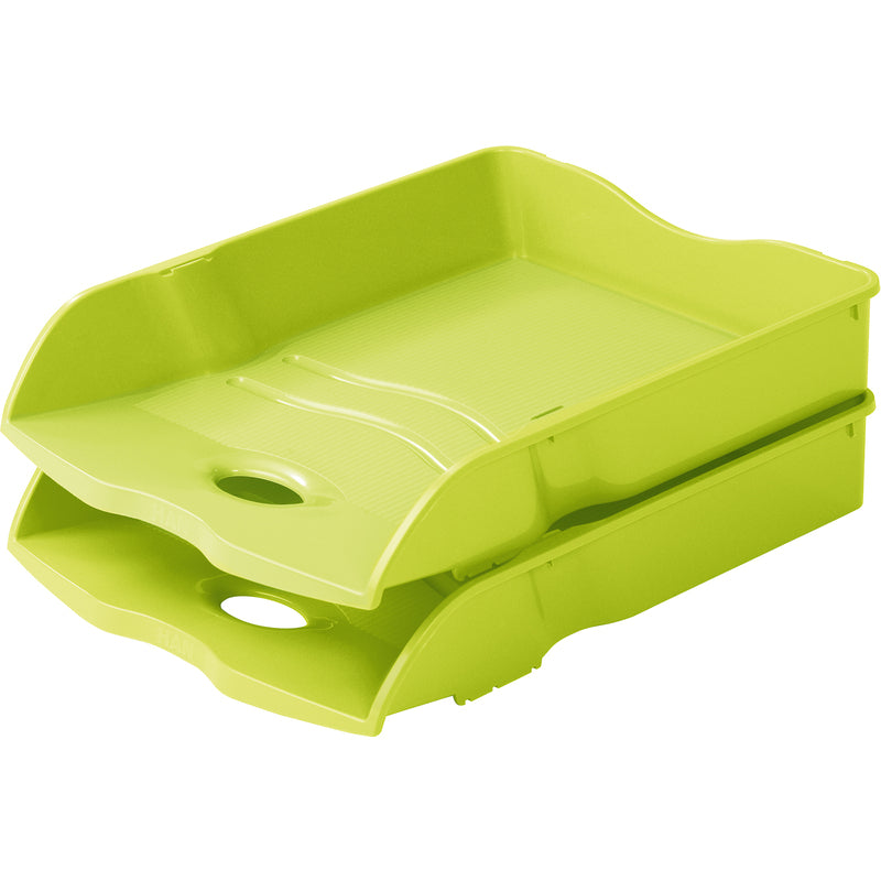 HAN Re-LOOP – Briefkorb für A4, Polypropylen (PP), Grün, 259 × 63 × 351 mm