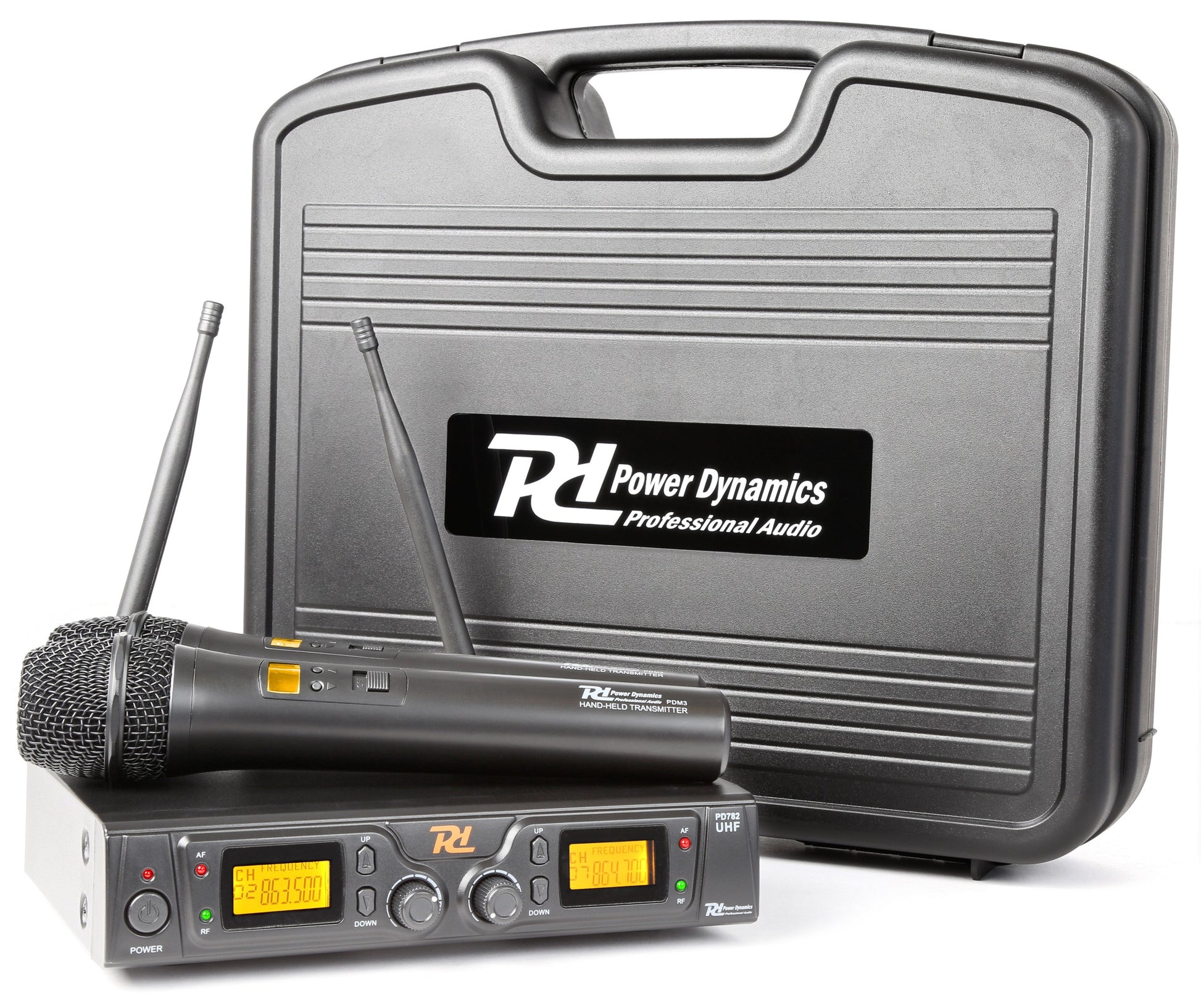 Power Dynamics PD782 – Bühnenmikrofon-Set – XLR, 6,35 mm Klinke – Kabellos (UHF, 863–865 MHz), Niere