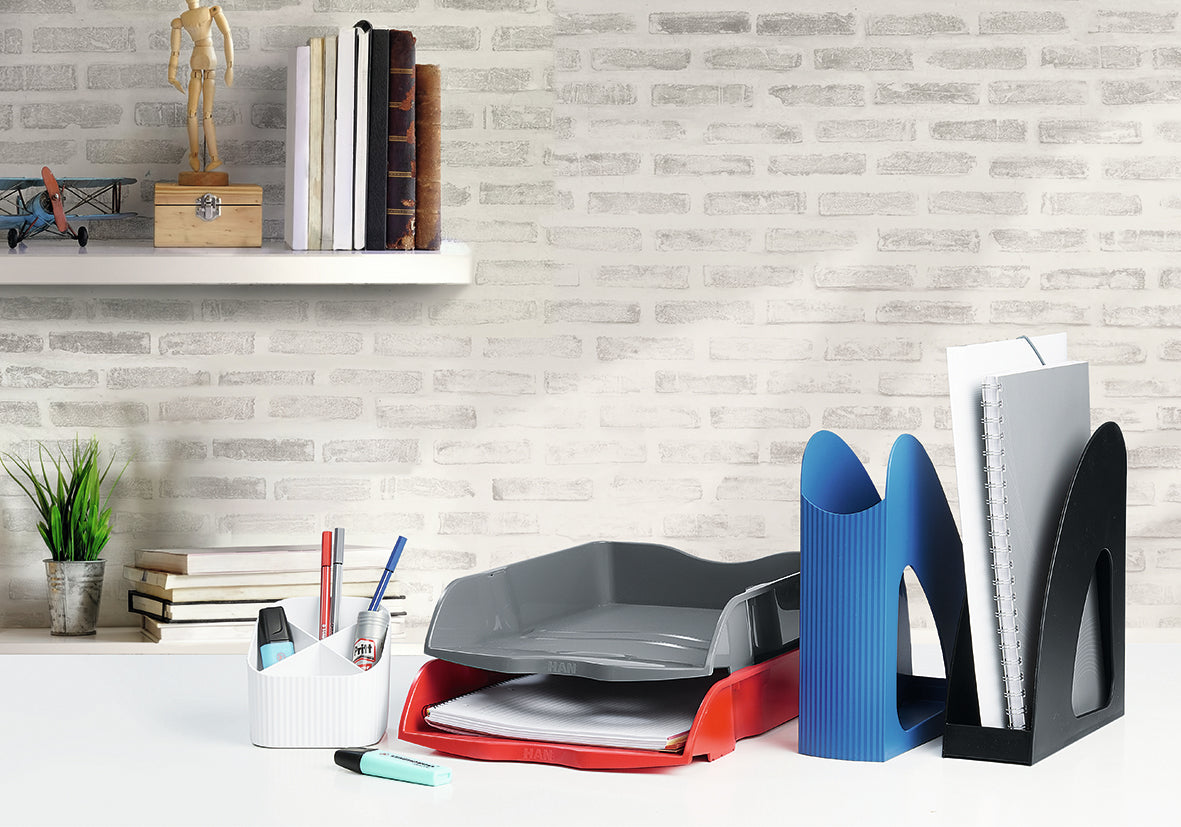 HAN Stehsammler Re-LOOP – A4/C4 – Kunststoff (recycelt) – Blau – 76 × 239 × 257 mm