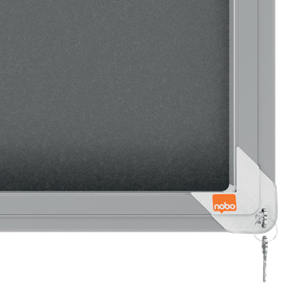 Nobo Pinnwand – Filz, Alurahmen – 135,5 × 97 cm, Grau, Premium Plus
