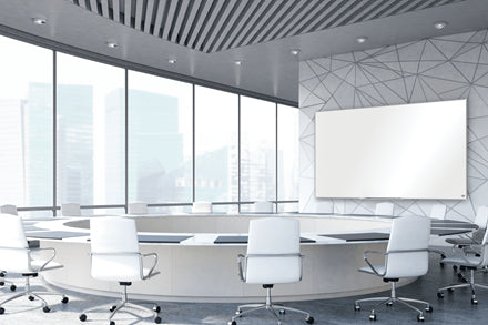 Nobo Whiteboard – 122 × 69 cm, Emaille, magnetisch, Aluminiumrahmen, Wandmontage