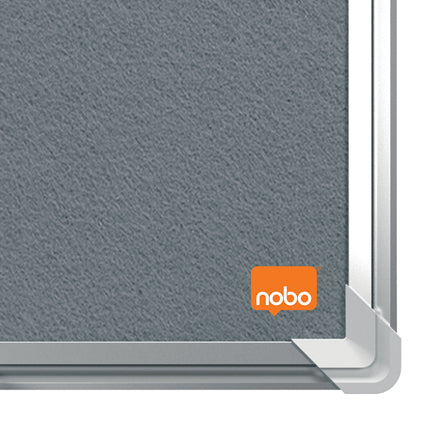 Nobo Filztafel Premium Plus – 90,3 × 59,4 cm – Grau, Alurahmen